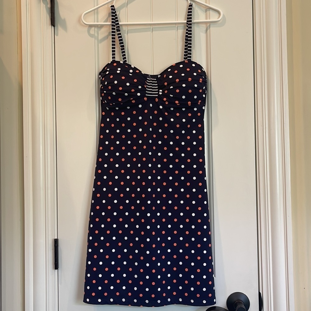 TOMMY BAHAMA Polka Dot Summer CoverUp Sundress Sz S Retro Swimwear Beach Resort